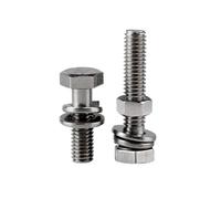 1pc M3/M4/M5/M6/M8/M10/M12/M14/M16 Titanium Alloy Hexagon Head Machine Bolt Set, M8x80mm