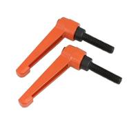 1PC M4 M5 M6 M8 M10 M12 M16 Orange Colour Clamping Lever Machinery Adjustable Handle Locking External Male Thread Knob(Nut M16)