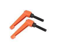 1PC M4 M5 M6 M8 M10 M12 M16 Orange Colour Clamping Lever Machinery Adjustable Handle Locking External Male Thread Knob(Screw M6x25mm)