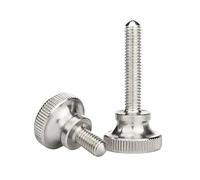 1PC M5 M6 M8 M10 GB834 304 Stainless Steel Knurl Hand-screwed High Head Screws(60mm,M10-1pcs)