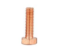 1pc M5 M6 M8 M10 M12 T2 Pure Copper Outer Hexagon Screw Electrolytic Conductivity Bolt(12mm,M8-1pcs)