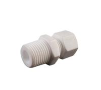 1PC M6 M8 M10 1/8" 1/4" 3/8" BSPT NPT Male X 3 4-25.4mm PTFE Single Ferrule Compresion Union Fitting Coupler Connector(3l8 BSPT- 12mm)