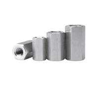 1pc M8 M10 M12 M14 M16 304 A2 Stainless Steel Hexagon Hex Extend Long Lengthened Rod Connector Joint Sleeve Tubular Coupling Nut(Length 20mm,M16 1PC)