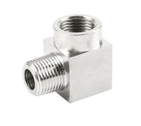 1pc M8 M10 M12 M14 M16 M18 M20 Metric Female Male Thread Stainless Steel Elbow High Pressure Pipe(Female to Male,M16x1.5)