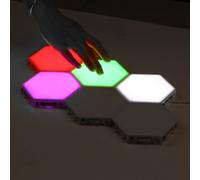1PC Magnetic Modular Hexagonal Wall Lamp Touch Sensitive RGB Lighting