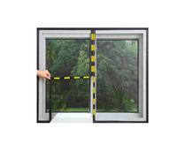 1pc Magnetic Screen Mosquito Net Invisible Curtain Window Open The Middle Stripe for Door Windows RVs Trucks(Black,W90cm x h120cm)