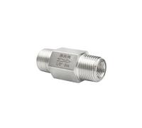 1pc Male Thread 1/8" 1/4" 3/8" 1/2" 3/4" 304 Stainless Steel Double Outer Wire Check Valve Hexagonal Grinding Check Valve Liquid Gas(3/8")