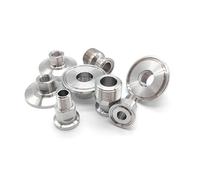 1pc Male Thread 1I2 inch Ferrule 64mm Stainless Steel Three Clamp Homemade Water Oil Adapter VOGGWBMQ
