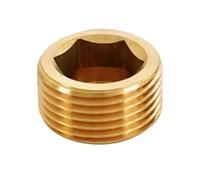 1pc Male Thread Brass Pipe Hex Head End Cap Plug, 1/2inch 3/4inch Copper Fitting Coupler Connector Adapter(Brass Plug,1/2inch)