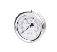 1pc manometer vertical 63mm 0 160 bar 14 filled fuel pressure gauge Axial Back Connection(0-10Mpa)