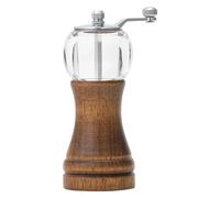 1Pc Manual Wooden Pepper Grinder Sturdy Salt Pepper with Ceramic Grinding Cores Adjustable Coarseness Spice Salt Grinder(Retro Color)