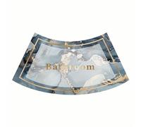 1pc Marble Print Diatom Mud Curved Rug, Absorbent Non-slip Bathroom Carpet, Stain-Resistant Waterproof Mat, Comfortable Washable Floor Mat, Fast-Drying Floor Mats For Shower-Large