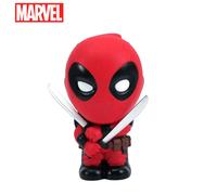 1pc Marvel Deadpool Piggy Bank Officially Licensed Cute Chibi 3D PVC Stereo Figurine Money Box Coin Bank Waterproof Shatterproof Collectible Desktop Organizer Home Decor Savings Jar