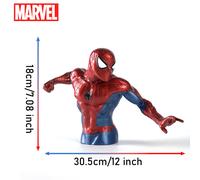 1pc Marvel Spider-Man Piggy Bank Officially Licensed 3D PVC Waterproof Shatterproof Figurine Money Box Metallic Coin Bank Home Decor Collectible Desktop Organizer Savings Jar Gift