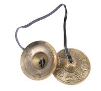 1pc Meditation Bell Ringing Yoga Bell Chimes Buddhist Meditation Chimes Tibetan Tingsha Meditation Bell Singing Bowl Cushion Buddhist Lucky Symbols Sound Mini Ring The Bell Brass