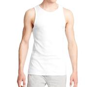 1Pc Men's 100% Cotton Athletic Lightweight Vest Undershirts Round Neck Bodybuilding Training Gym Tank Tops Basic Plain Color Casual Undershirt Vests (XL White)