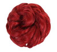 1pc Messy Bun HairPiece Hair Scrunchie Synthetic For Wine Red Wavy Curly Chignon Ponytail Extensions Thick Updo Hairpieces(101)