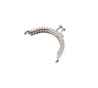 1PC Metal Frame Kiss Clasp Arch for Clutch Coin Purse Bag Silver Tone 6.5cm Handbag Making Craft Purse Handle Arch Metal Frame Bracket Kiss Clasp Semicircle Retro Craft Clip Hardware