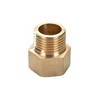 1pc Metric Female to Male Thread Brass Pipe Fitting Adapter Coupler Connector for Fuel Gas Water(F M10x1-M M10x1.5)