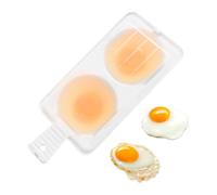 1PC Microwave Egg Poacher - Double Drain Poached Egg Cups | Nonstick Poached Egg Maker with Lid | Microwave Egg Cooker for Steamer Easy to Cook Double Cups Egg Poachers for Breakfast, Lunch