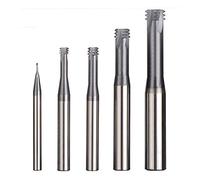 1pc Milling Bits Spiral Cutters Carbide Alloy 3 Tooth Coated M1.0 - M12 Thread End Mills CNC Bit Flat End Mill Threading Milling Cutter Tool For ISO Metric Thread(TRT M1.2x0.25 H4)