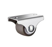1pc Mini 0.8 Inch Low-Profile Rubber Caster Wheels For Furniture Casters For Rolling Cabinets Sliding Doors Trundle Beds And Drawers(Grey Fixed)