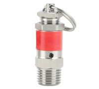 1PC Mini 1/8" 1/4" BSPT Male 0.5-10 Bar 304 Stainless Steel 04 Stainless Spring Pressure Relief Safety Valve Air Compressor(1mpa 10Bar,1l8 BSPT)