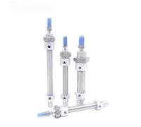 1pc Mini Air Cylinder MI Series Bore 8mm MI8 Stainless Steel Mini Pneumatic Cylinder 10 15 20 30 40 50 60 75 80 100 125mm Stroke(MI8X125-CA,Without Magnet)