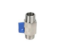 1pc Mini Ball Valve 1/8 1/4 3/8 1/2 3/4" BSPT Npt Ss304 Sanitary Grade Male Female Threaded Blue Handle Water(1/8",NPT_Male-Female)