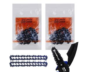 1Pc Mini Chainsaw Chain Replacement 4 Inch for Mini Chainsaw Cordless 4 Inch Electric Power Mini Tree Saw, Easy to Change Guide Saw Chain for All 4" One-Hand Portable Chainsaws for Wood Cutting