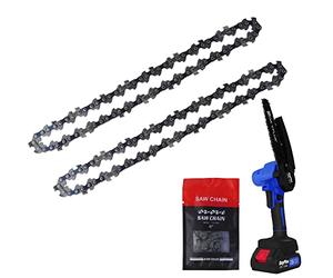1Pc Mini Chainsaw Chain Replacement 6 Inch for Mini Chainsaw Cordless 6 Inch Electric Power Mini Chain Saw, Easy to Change Guide Saw Chain for All 6" One-Hand Portable Chainsaws for Wood Cutting