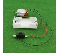 1pc Mini DIY Electronic Motor Simple Circuit Models Kit 130 Motor Kit, With 2 X AA Battery Storage Case And Switch, 16500 RPM,