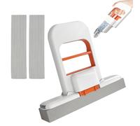 1Pc Mini Mop for Small Spaces with 2 Replacement Sponge Self-Squeeze Sponge, Portable Wet and Dry Use Mini Foldable Desktop Mop for Bathroom Kitchen, Desktop