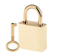 1Pc Mini Square Padlocks Key Lock Light Gold 1pcs