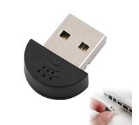1Pc Mini USB 2.0 Microphone Portable USB Mini Studio Speech Microphone Recording Audio MIC Adapter PC Plug and Play Driver Free Mac Desktop and Laptop Microphones for Computer PC Black