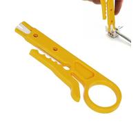 1Pc Mini Wire Stripper Durable Economy Network Cable Cutter Small Size Wire Stripper Portable Impact Punch Down Tool for RJ45 CAT5 CAT6 Telephone Computer UTP Cable