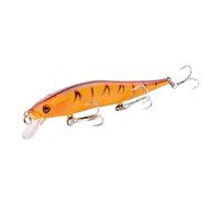 1pc Minnow Fishing Lure 11.5cm 13.9g Floating Artificial Hard Bait Bass Wobbler Lures Crankbait Treble Hooks Tackle(Clear)