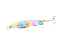 1pc Minnow Fishing Lure Hard Artificial Bait 3D Eyes 11cm 12.9g Fishing Wobbler Diving 0.2m-1m Crankbait Minnows(Color A)
