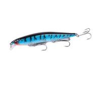 1pc Minnow Fishing Lure Hard Artificial Bait 3D Eyes 11cm 12.9g Fishing Wobbler Diving 0.2m-1m Crankbait Minnows(Color G)