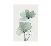 1pc Modern Boho Sage Green Botanical Canvas Wall Art_2