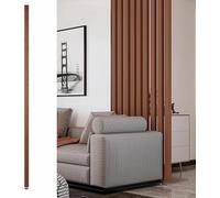 1PC Modern Room Divider Post - Freestanding Privacy Partition Screen, Temporary Separation with Non-Slip Pad - Brown, 85CM/33.4IN, Ideal for Living Room & Home Decor