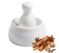 1PC Mortar and Pestle Set, Ceramic Safe Manual Pestle and Mortar Bowl, Efficient Labor-Saving Kitchen Tool for Grinding Herb Garlic Papaya Salad