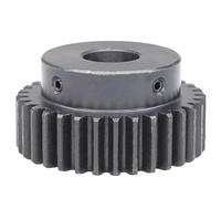 1pc Motor Gear 2M 32T Pitch 6.28 Mm Bore 10-20 Wheel Blackening SC45#Carbon Steel Material Teeth Height 20mm 2M32Teeth(14 mm,32T(Round Bore))