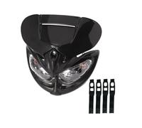 1pc Motorcycle Fairing Headlight Dual Lamp Black Motorbike Front Headlamp For Universal Dirt Pit Bike ATV F-Eagle Apollo