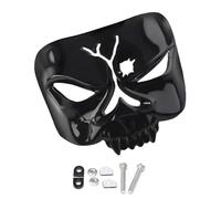 1pc Motorcycle Rear Light Cover Trim Ring Compatible With Street Road King Softail Models Zombie Skull Design Protector(Black)