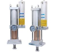1pc MPT 1T to 10T Bore Size 63-100mm Pressure Double Action Standard Pneumatic Hydraulic Gas-Liquid Pressurized Booster Cylinder(MPT80X100-20-5T)