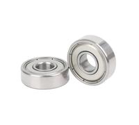 1pc MR105-ZZ Metal Sealed Miniature Flange Deep Groove Ball Bearing, ID 5mm, OD 10mm, Width 4mm, 5x10x4mm