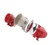 1pc MS-190/290/390 12V 24V 220V 110V Red Mini Metal Motor Siren Industrial Alarm Sound electrical guard against theft 130dB(MS-290-12V)