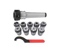 1PC MT2 MT3 MT4 ER25 Morse Taper 9PCS ER25 Spring Collet 1PCS ER25 Wrench for 1-16MM Chuck Clamp Milling Lathe Tool(MTB3-ER25(11PCS))