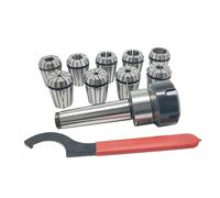1PC MT2 MT3 MT4 ER25 Morse Taper Tool Handle +9PCS ER25 Spring Collet 3/4/5/6/8/10/12/14/16 + Wrench for Milling Lathe Tools(MTA2-ER25)
